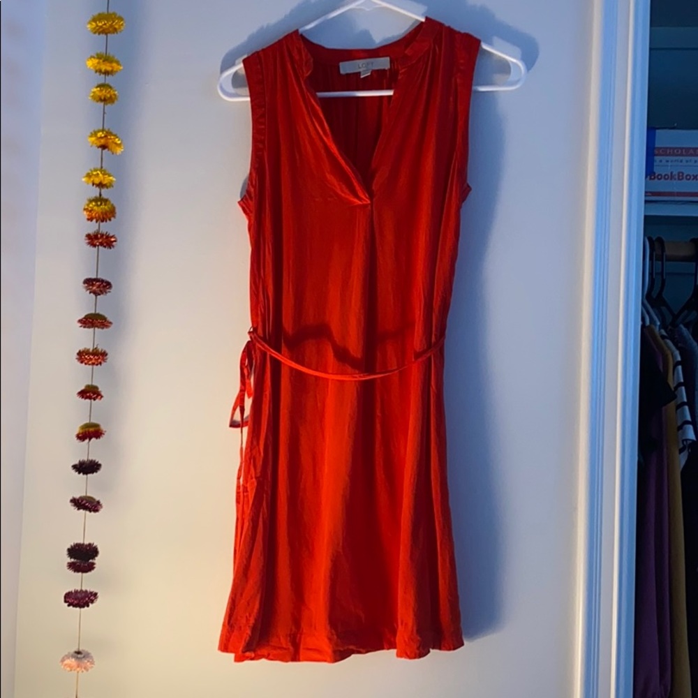 Loft red/orange dress